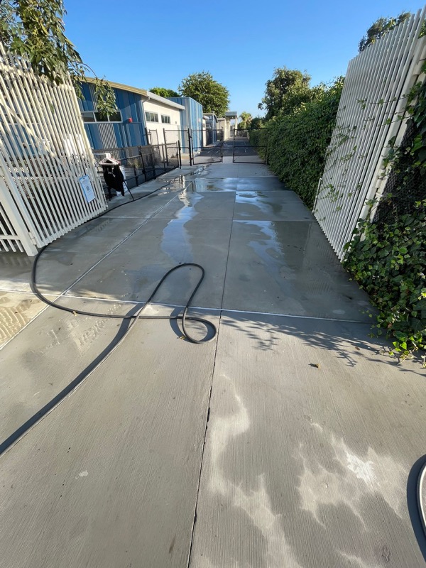Construction site concrete cleaning